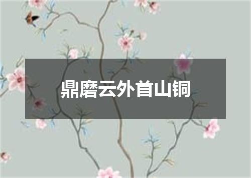 鼎磨云外首山铜