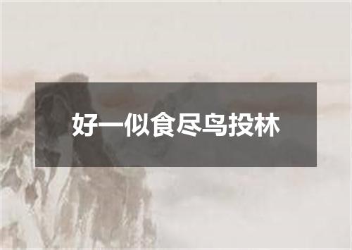 好一似食尽鸟投林