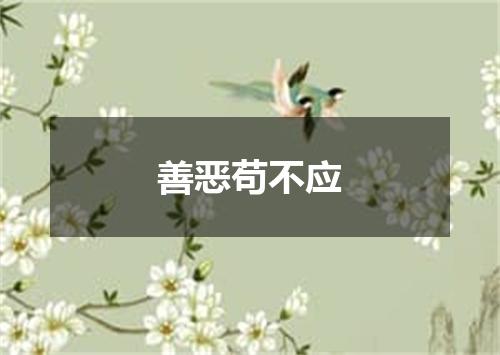 善恶苟不应