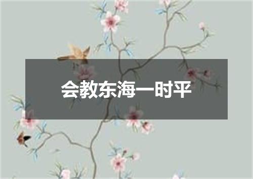 会教东海一时平