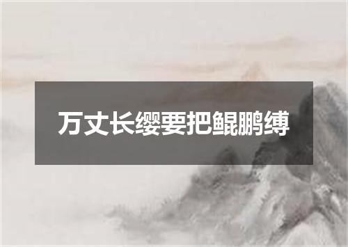 万丈长缨要把鲲鹏缚