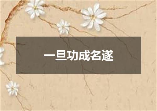 一旦功成名遂