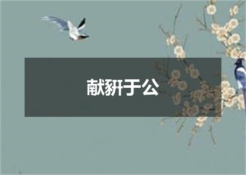 献豣于公