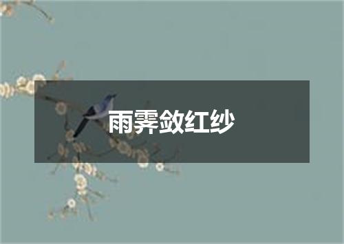 雨霁敛红纱