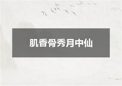 肌香骨秀月中仙