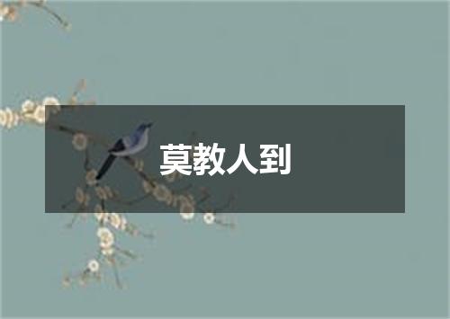 莫教人到