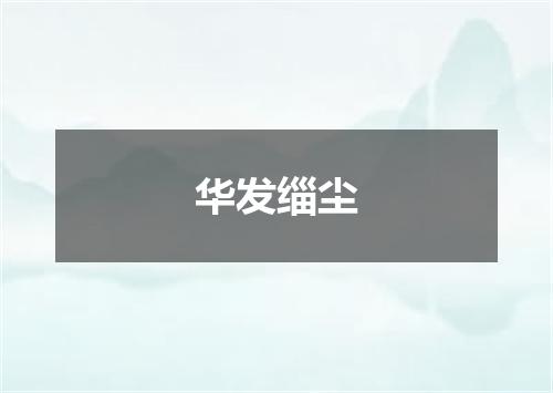 华发缁尘