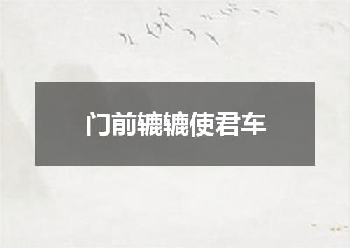 门前辘辘使君车