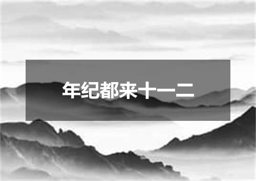 年纪都来十一二