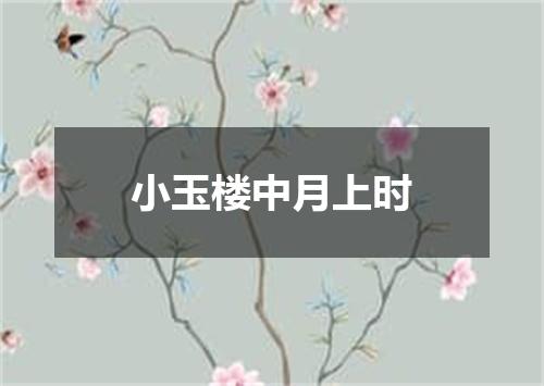 小玉楼中月上时