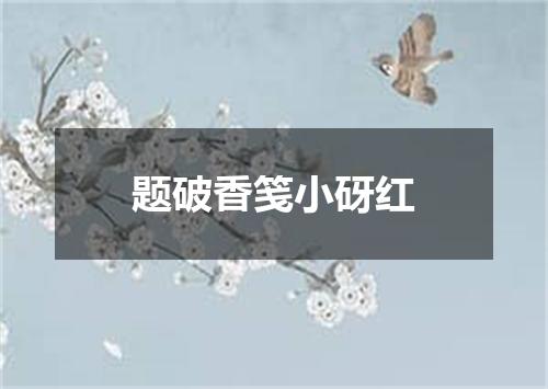题破香笺小砑红