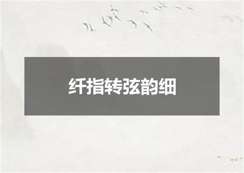 纤指转弦韵细