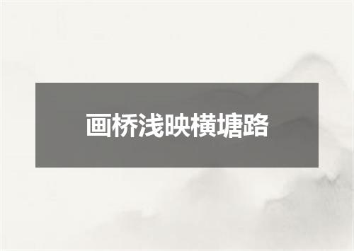 画桥浅映横塘路