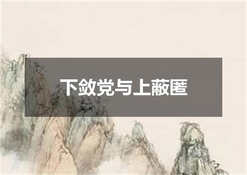 下敛党与上蔽匿