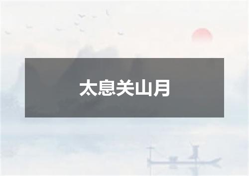 太息关山月