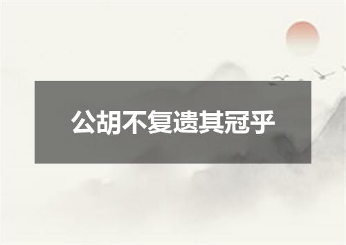 公胡不复遗其冠乎