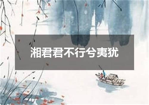 湘君君不行兮夷犹
