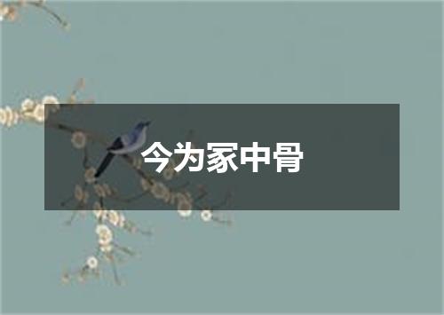 今为冢中骨