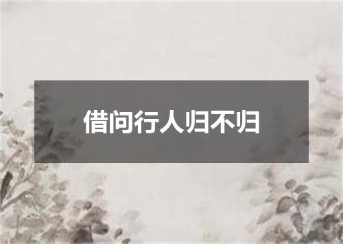 借问行人归不归