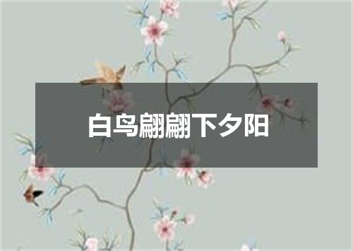 白鸟翩翩下夕阳