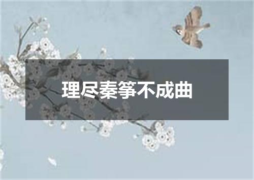 理尽秦筝不成曲