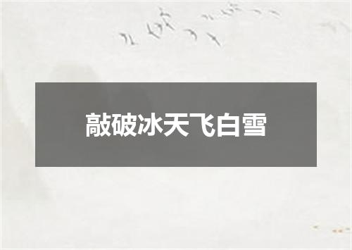 敲破冰天飞白雪