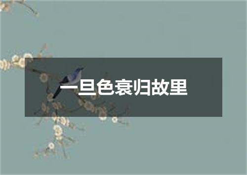 一旦色衰归故里
