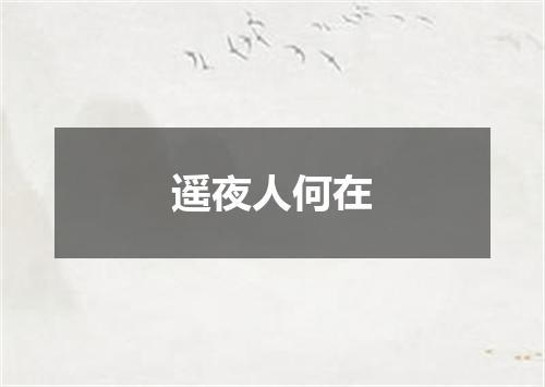 遥夜人何在