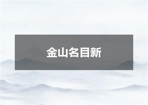 金山名目新