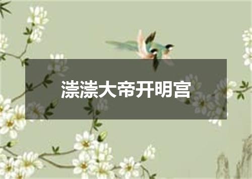 漴漴大帝开明宫