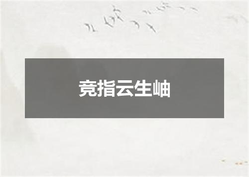竞指云生岫