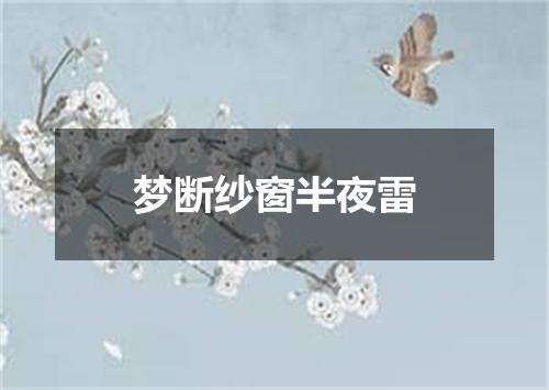 梦断纱窗半夜雷