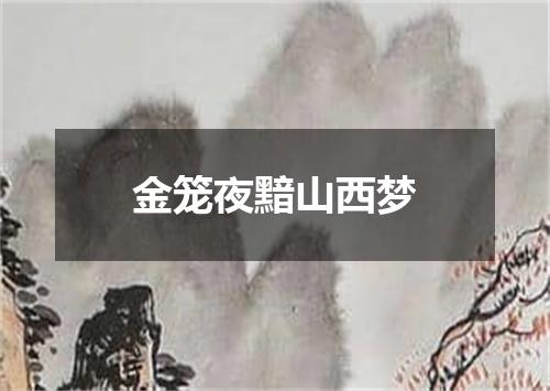 金笼夜黯山西梦