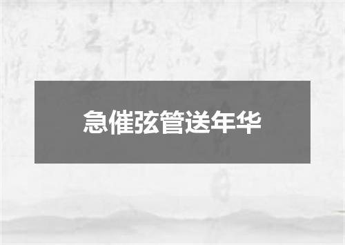 急催弦管送年华