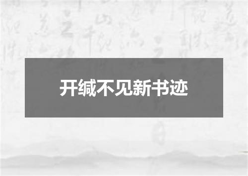 开缄不见新书迹