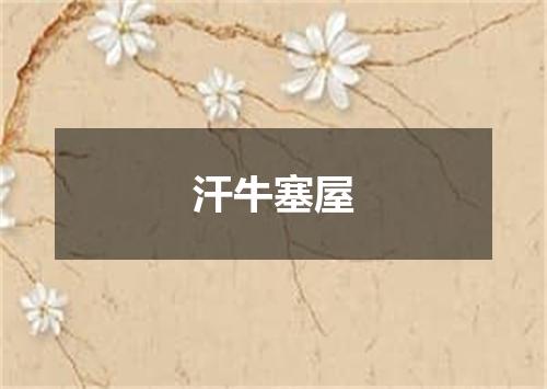 汗牛塞屋