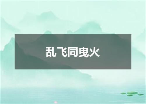 乱飞同曳火
