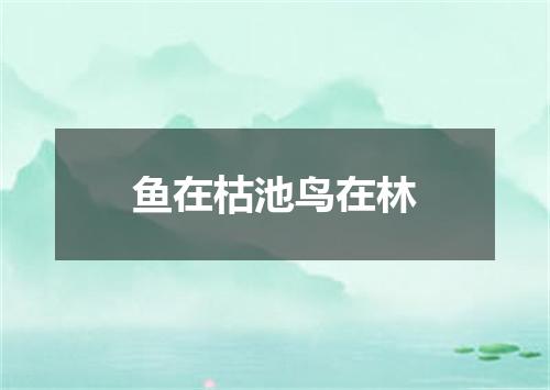 鱼在枯池鸟在林