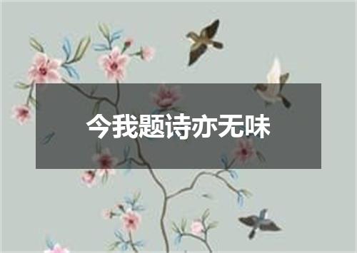 今我题诗亦无味