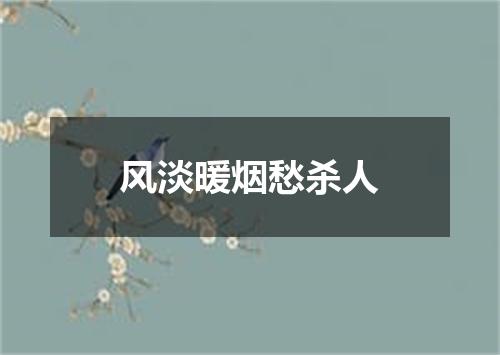 风淡暖烟愁杀人