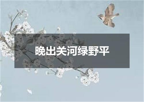 晚出关河绿野平