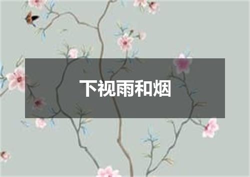 下视雨和烟