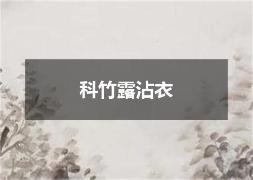 科竹露沾衣