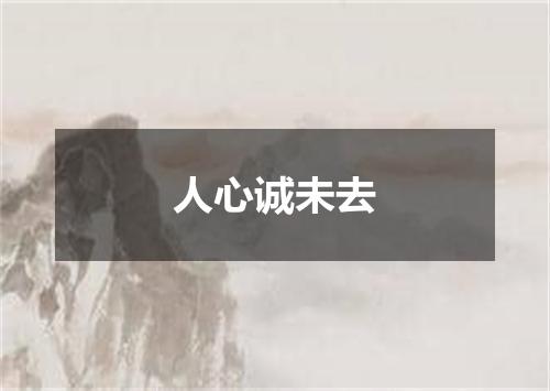 人心诚未去