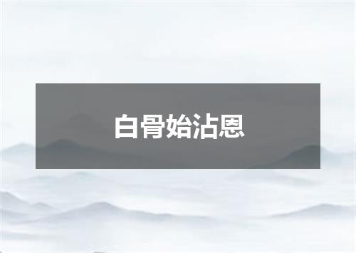 白骨始沾恩
