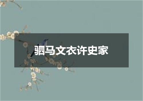 驷马文衣许史家