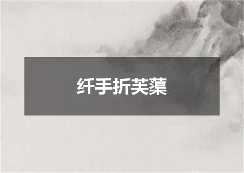 纤手折芙蕖