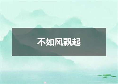 不如风飘起