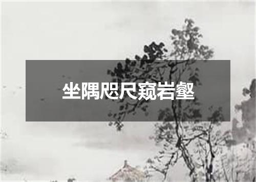 坐隅咫尺窥岩壑