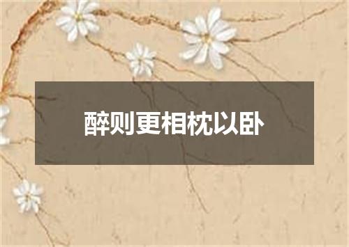 醉则更相枕以卧